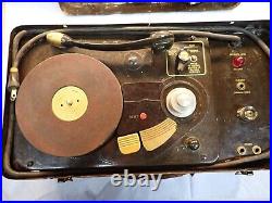 Vintage Silvertone Wire Recorder / Record Player Complete Must See