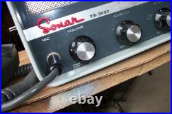 Vintage Sonar FS-3023 Tube CB Radio Base Station -Turns On Org. Box & Microphone