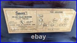 Vintage Sonora FM-AM Tube Radio Receiver Model-WEU-262 Chicago USA Megacycles