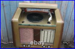 Vintage Soviet Ural 49 Tube Radio Record Player Turntable USSR 1949 For Parts