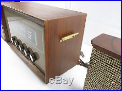 Vintage Star-Lite Tube Radio Receiver Model FM-520 Detachable Speakers Japan