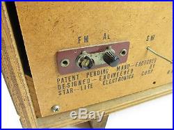 Vintage Star-Lite Tube Radio Receiver Model FM-520 Detachable Speakers Japan