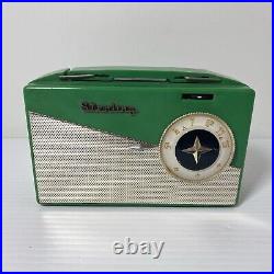 Vintage Sterling LS-4 Portable AM Tube Radio Green Excellent Rare! Untested