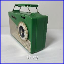 Vintage Sterling LS-4 Portable AM Tube Radio Green Excellent Rare! Untested