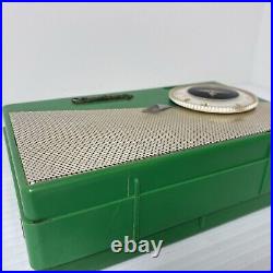 Vintage Sterling LS-4 Portable AM Tube Radio Green Excellent Rare! Untested