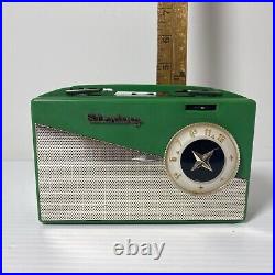 Vintage Sterling LS-4 Portable AM Tube Radio Green Excellent Rare! Untested