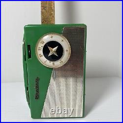 Vintage Sterling LS-4 Portable AM Tube Radio Green Excellent Rare! Untested