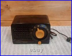 Vintage Stewart Warner 1952 Radio 2C Bakelite Model 9160 Mocha Brown Vacuum Tube