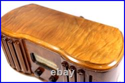 Vintage Stewart Warner Art Deco Old Depression Era Ingraham Wood Cabinet Radio