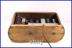 Vintage Stewart Warner Art Deco Old Depression Era Ingraham Wood Cabinet Radio