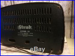Vintage Strad 511 Tube Valve Radio Bakelite Art Deco 1950s Rare Audio Prop
