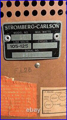 Vintage Stromberg-Carlson MODEL 561 BAKELITE TUBE RADIO WORKS