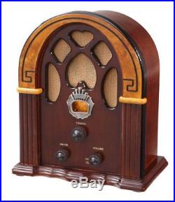 Vintage Style Radio Retro Antique Wood Walnut Full Range Speaker Analog 1930's