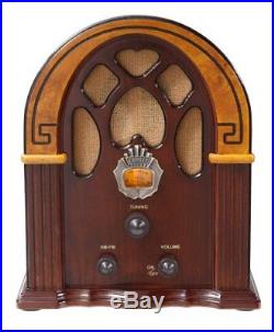 Vintage Style Radio Retro Antique Wood Walnut Full Range Speaker Analog 1930's