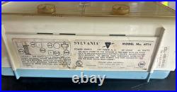 Vintage Sylvania 6T14 Deluxe Six Dual Speaker Tube Radio Mid Century Clean