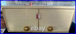 Vintage Sylvania 6T14 Tube Radio Tested Working Mid Century Blue MCM USA AM