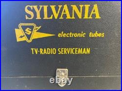 Vintage Sylvania Electronics Tube TV Radio Serviceman Repairman Case 100 tubes