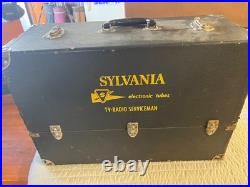 Vintage Sylvania Electronics Tube TV Radio Serviceman Repairman Case 100 tubes