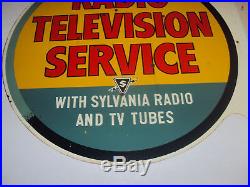Vintage Sylvania Radio And Tv Tubes Flange Sign 169-q