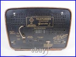 Vintage TELEFUNKEN Gavotte 7 Table Top AM/FM/SB Tube Radio (Works, READ!)