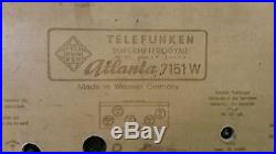 Vintage TELEFUNKEN TUBE RADIO. ATLANTA