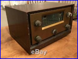 Vintage THE FISHER Series 80 Model 80-T Tube Radio 1958 Powers On with Manual