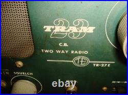 Vintage TRAM TR-27E 23 Channel two way Tube Radio Untested Parts /Repair Rare