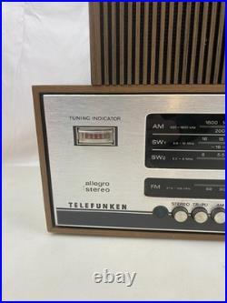 Vintage Telefunken Allegro Stereo 205 Tube Radio withSpeakers MCM Powers On