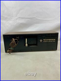 Vintage Telefunken Allegro Stereo 205 Tube Radio withSpeakers MCM Powers On