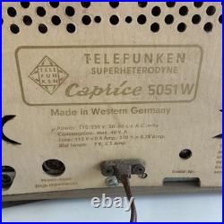 Vintage Telefunken Caprice 5051W Superheterodyne Tube Radio As-Is NICE