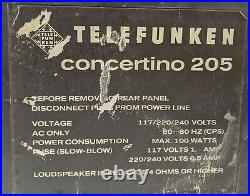Vintage Telefunken Concertino 205 HiFi FM/AM/SW Stereo Receiver Tube Radio AS-IS