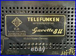 Vintage Telefunken GAVOTTE 8U German Tabletop Radio- Clean, Works