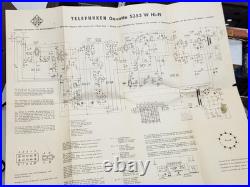 Vintage Telefunken Gavotte 5353W Tubes Radio 1960s Germany For Repair
