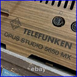 Vintage Telefunken Opus Studio 5650 MX Bookshelf Tube Radio Parts Or Repair