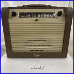 Vintage Temple, Wooden Tube Radio Model F-612, 1940's Working, As Pictured