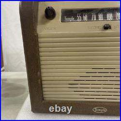 Vintage Temple, Wooden Tube Radio Model F-612, 1940's Working, As Pictured