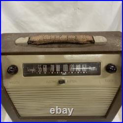 Vintage Temple, Wooden Tube Radio Model F-612, 1940's Working, As Pictured