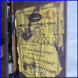 Vintage Temple, Wooden Tube Radio Model F-612, 1940's Working, As Pictured