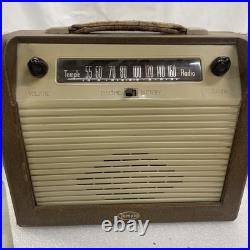 Vintage Temple, Wooden Tube Radio Model F-612, 1940's Working, As Pictured
