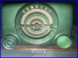 Vintage Tested Crosley Radio Bullseye Model 11-102 U Metallic Green 1953 Vintage Tested Crosley Radio Bullseye Model 11-102 U Metallic Green 1953