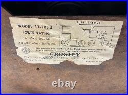 Vintage Tested Crosley Radio Bullseye Model 11-105-U Avocado Green Color Vintage Tested Crosley Radio Bullseye Model 11-105-U Avocado Green Color