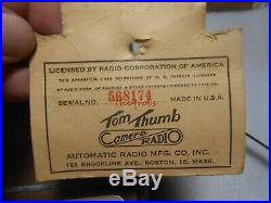 Vintage Tom Thumb Camera Radio Automatic Radio Mfg. Tube Radio