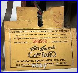 Vintage Tom Thumb Camera Radio Tubes Automatic Radio Mfg. Co. Grant M. Haist VTG