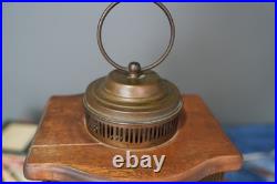 Vintage Town Crier Am/fm Tube Radio American Walnut Slag Glass MID Century