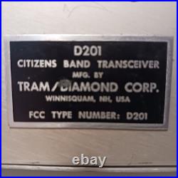 Vintage Tram D201 CB Base Radio Tube Diamond Corp Transceiver Untested USA