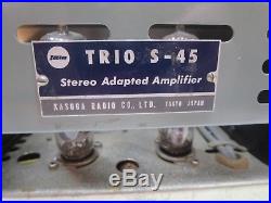 Vintage Trio Model S-45 HI FI Tube Phono Stereo Tuner Radio Amplifier