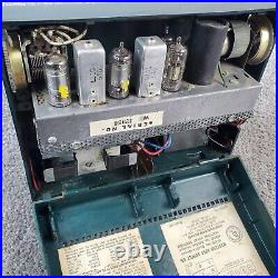 Vintage Truetone D3603A Tube Radio Green Western Auto Supply Portable WORKS