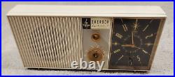 Vintage Tube Emerson Mid Century Modern Clock Radio The Lifetimer I