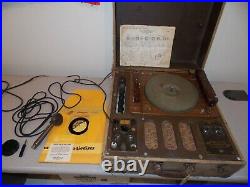 Vintage Tube Meissner Radio Phono Recorder Record Cutter/Lathe withManual 9-1065