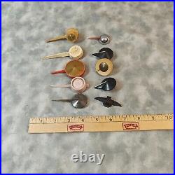 Vintage Tube Radio Dial Pointers & Knobs Lot 1930s-50s Art Deco Tuning Indicator
